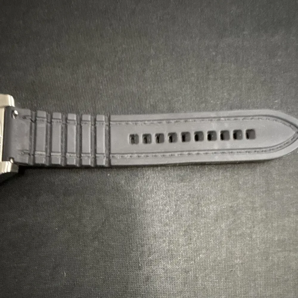 Fossil BQ-1170 Blue Dial Black Rubber Band New Battery!!